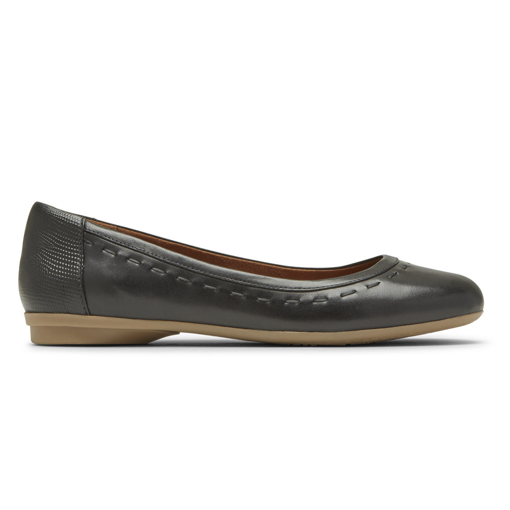 Rockport Singapore Womens Flats - Cobb Hill Maiika Ballet Black - JI0948572